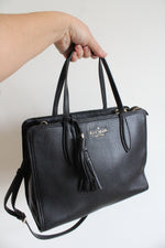 Kate Spade Rowe Black Leather Crossbody Satchel Bag