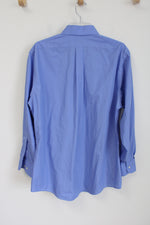 Van Heusen Poplin Blue Button Down Shirt | L