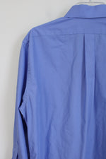 Van Heusen Poplin Blue Button Down Shirt | L
