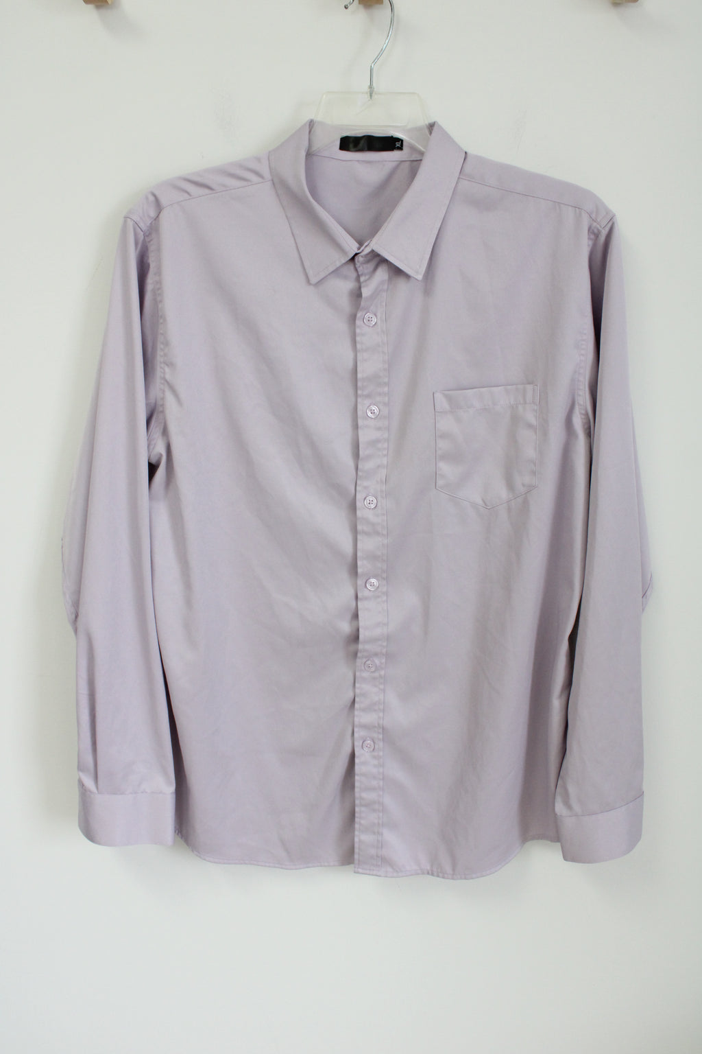 Light Lavender Purple Button Down Shirt | XL