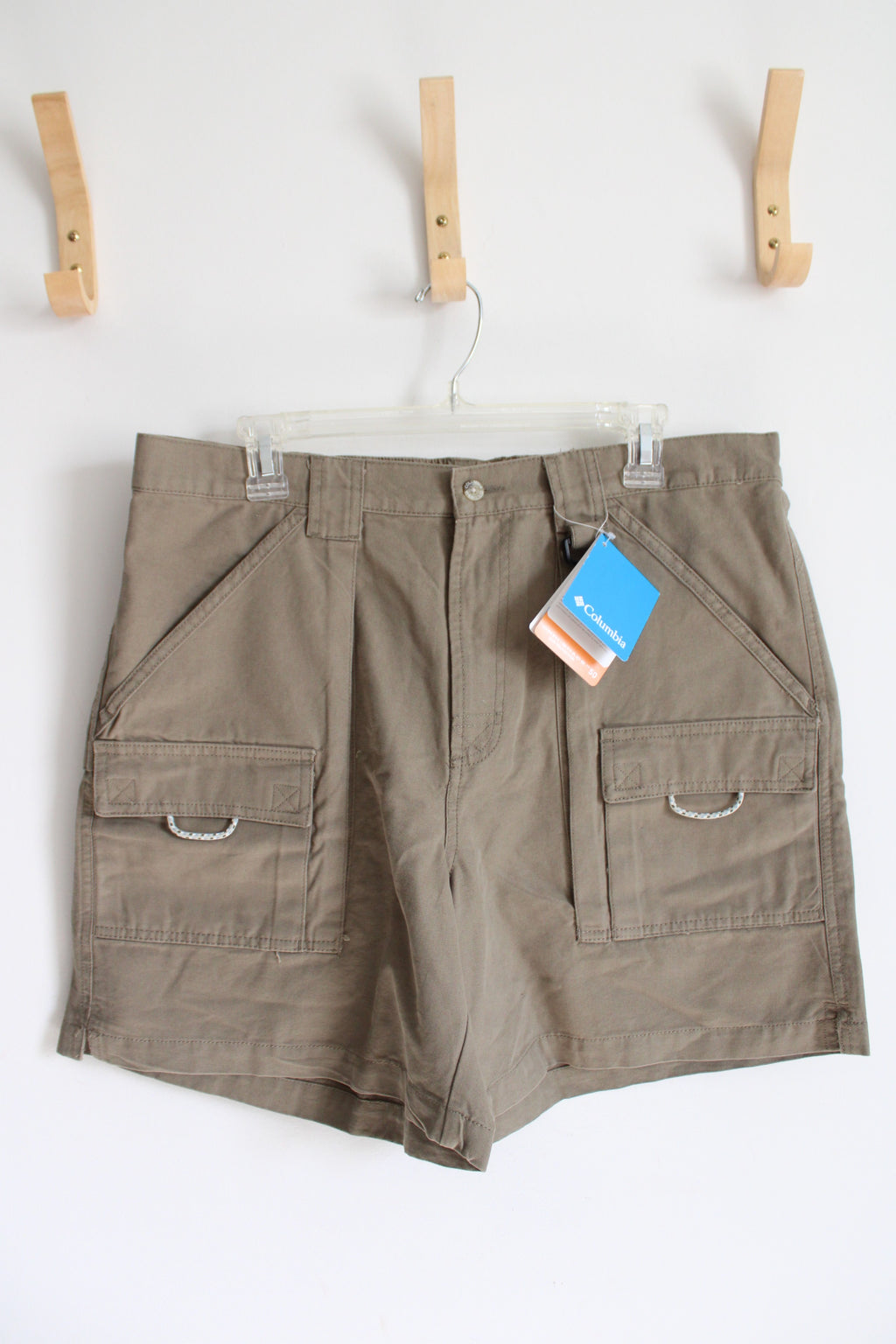 NEW Columbia Green Cargo Shorts | L