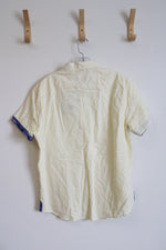 NEW Free Planet Pale Yellow Button Down Shirt | L