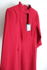 NEW Nanette Lepore Ruby Red Heartthrob Asymmetrical Hem Dress | 0