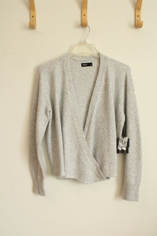 NEW Vera Wang Gray Cashmere Blend Convertible Sweater | S