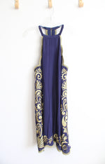 NEW Lilly Pulitzer Quinn True Navy Gypset Swirl Halter Dress | XL