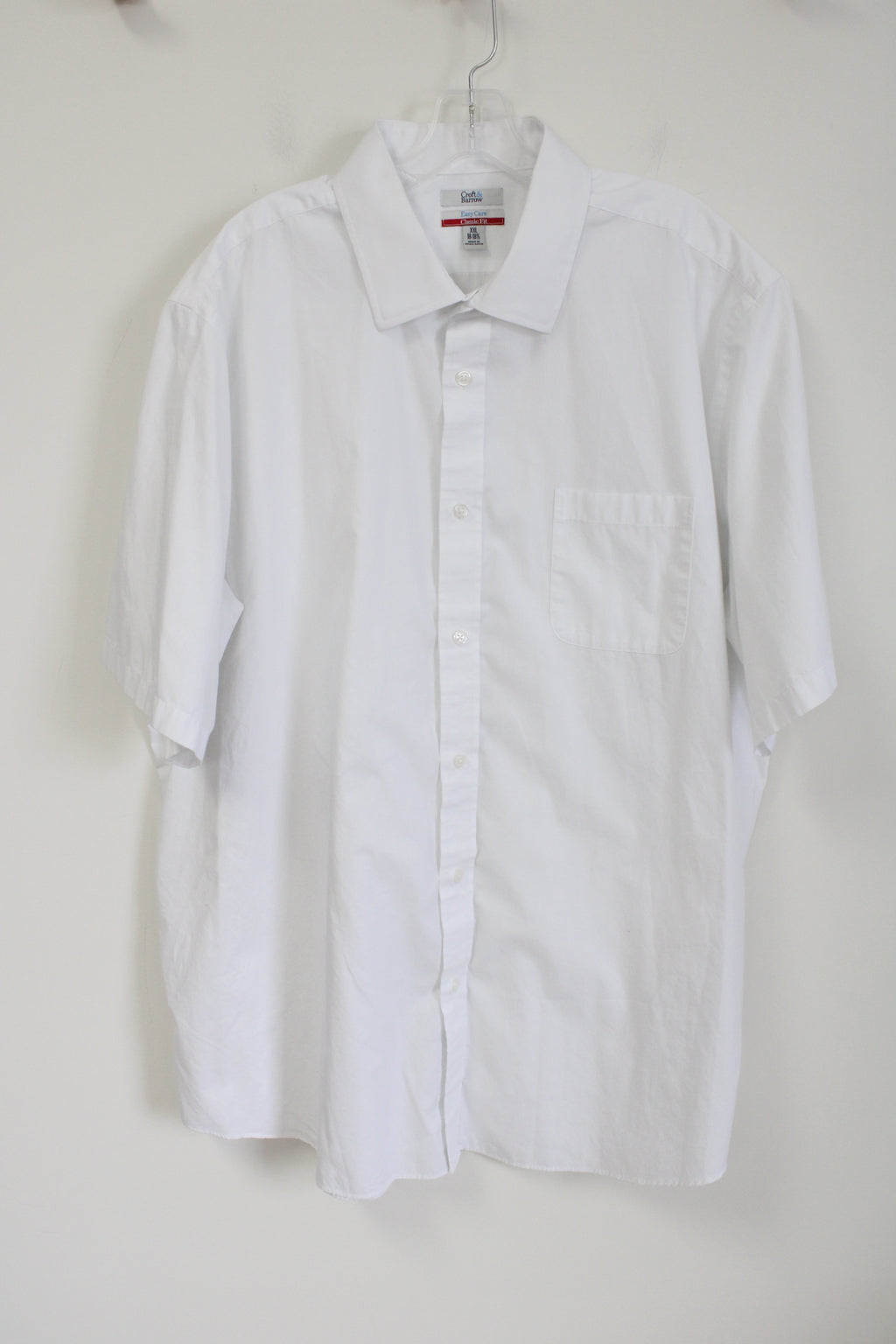Croft & Barrow Easy Care Classic Fit White Button Down Shirt | XXL