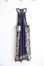 NEW Lilly Pulitzer Quinn True Navy Gypset Swirl Halter Dress | XL