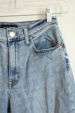 Aeropostale Light Wash Distressed Curvy Mom Jean | 4