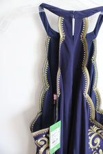 NEW Lilly Pulitzer Quinn True Navy Gypset Swirl Halter Dress | XL