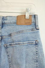 Aeropostale Light Wash Distressed Curvy Mom Jean | 4