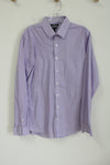 Express Extra Slim Purple Patterned Button Down Shirt | L