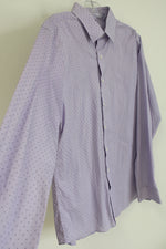 Express Extra Slim Purple Patterned Button Down Shirt | L