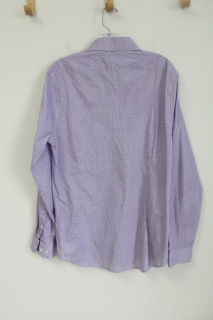 Express Extra Slim Purple Patterned Button Down Shirt | L