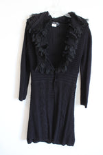 NEW City Girl Nancy Bolen Black Knit Y2K Style Cardigan | S