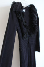 NEW City Girl Nancy Bolen Black Knit Y2K Style Cardigan | S