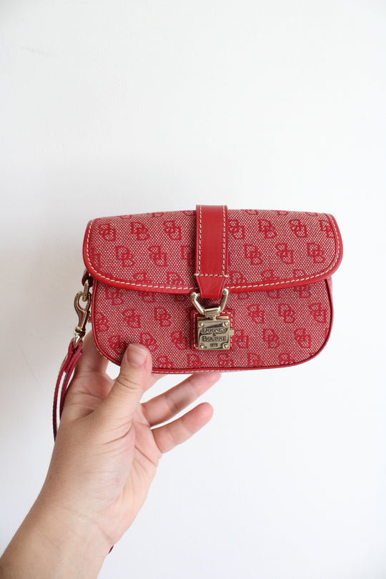 Dooney & Bourke Red Monogram Wristlet