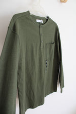 NEW Zara Olive Green Henley Shirt | Youth 11/12
