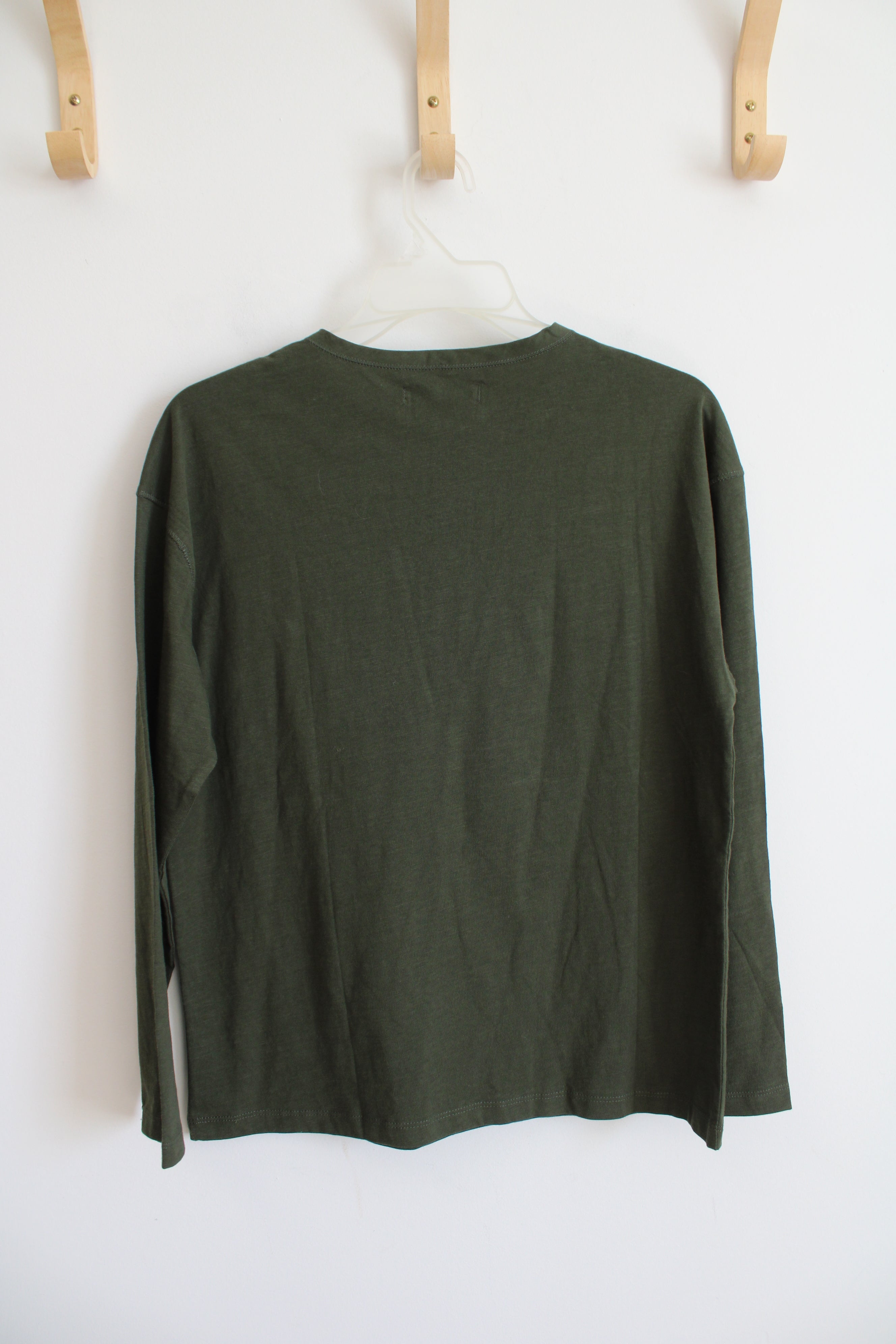 NEW Zara Olive Green Henley Shirt | Youth 11/12