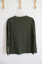 NEW Zara Olive Green Henley Shirt | Youth 11/12