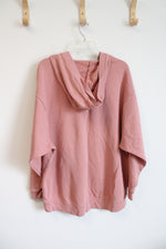 Nike Dusty Rose Lace Up Hoodie | L