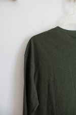 NEW Zara Olive Green Henley Shirt | Youth 11/12