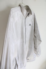 Adidas Tan & White Full Zip Track Jacket | XL