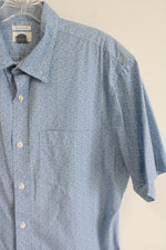 Old Navy Slim Fit Blue Patterned Shirt | L