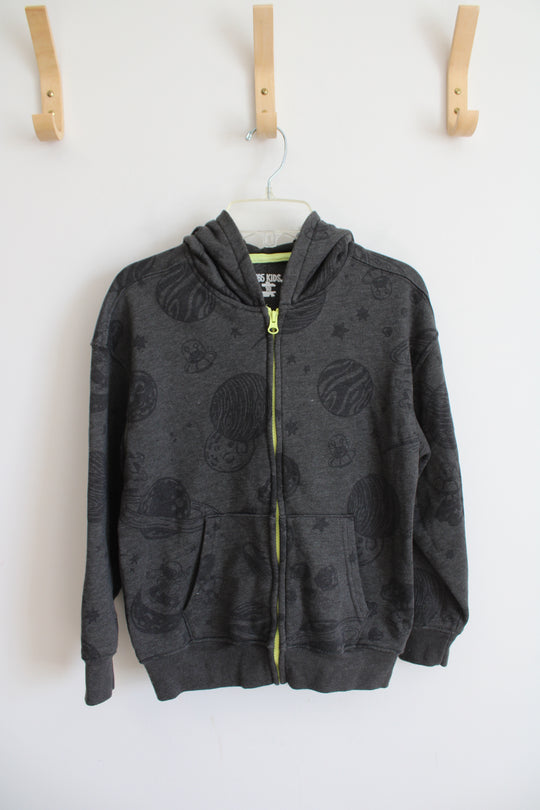 365 Kids Gray Planet Patterned Full Zip Jacket | Youth 10