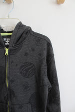 365 Kids Gray Planet Patterned Full Zip Jacket | Youth 10