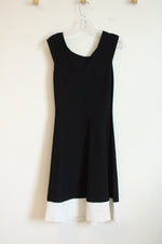 Eliza J Colorblock Black White Flare Dress | 8