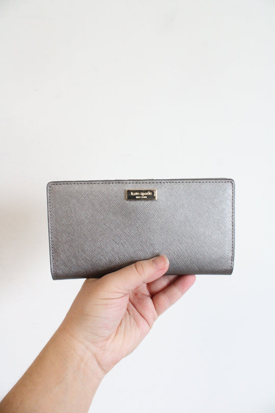 Kate Spade Metallic Silver Wallet