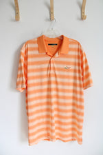 Greg Norman Orange Striped Polo Shirt | XL