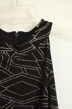 Nine West Black Sparkle Belted Jumpsuit | 10