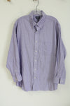 Croft & Barrow Easy Care Classic Fit Purple Button Down Shirt | 17 1/2 32-33