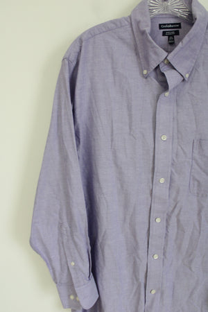 Croft & Barrow Easy Care Classic Fit Purple Button Down Shirt | 17 1/2 32-33