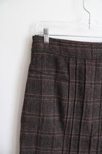 Banana Republic Brown Plaid Wool Blend Pleated Skirt | 4