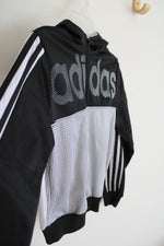 Adidas Black & White Dotted Full Zip Jacket | Youth M