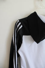 Adidas Black & White Dotted Full Zip Jacket | Youth M