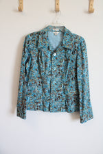 Christopher & Banks Blue Patterned Jacket | L