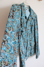 Christopher & Banks Blue Patterned Jacket | L