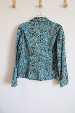 Christopher & Banks Blue Patterned Jacket | L