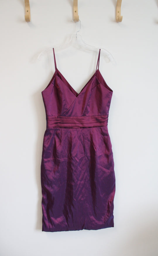 Badgley Mischka Purple Pink Metallic Dress | 10