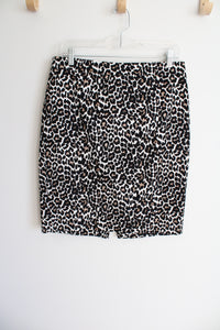 J.Crew Leopard Print Cotton Pencil Skirt | 6