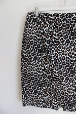 J.Crew Leopard Print Cotton Pencil Skirt | 6