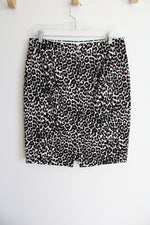 J.Crew Leopard Print Cotton Pencil Skirt | 6