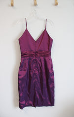 Badgley Mischka Purple Pink Metallic Dress | 10