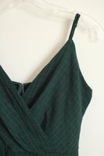 Trixxi Emerald Green Ruffle Wrap Mini Dress | S