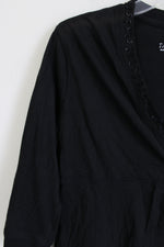 NEW Faded Glory Black Beaded Long Sleeved Shirt