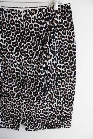 J.Crew Leopard Print Cotton Pencil Skirt | 6