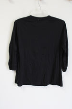 NEW Faded Glory Black Beaded Long Sleeved Shirt